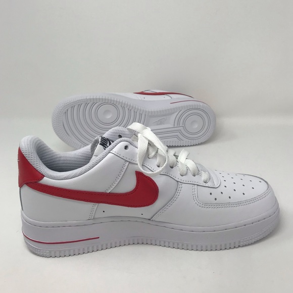 Nike Custom Air Force 1 Leather Parker White RedW - Picture 5 of 8